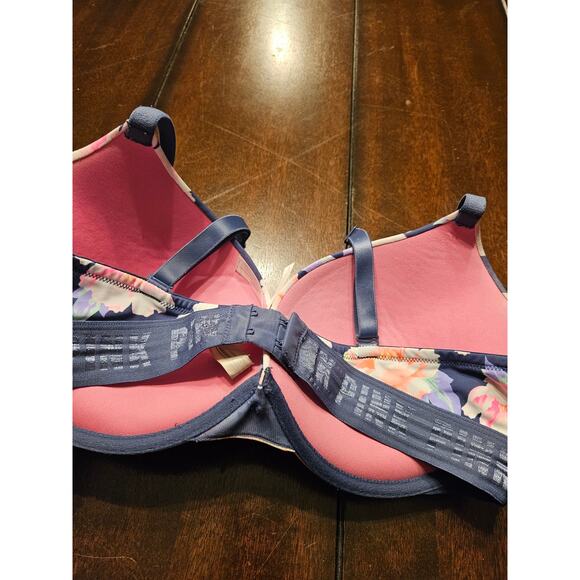 Victoria's Secret Pink Floral Wear Everywhere Push Up Bra size 36DD - Picture 2 of 6